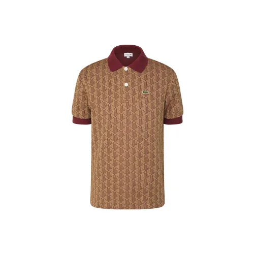 LACOSTE Polo Shirts Men Brown