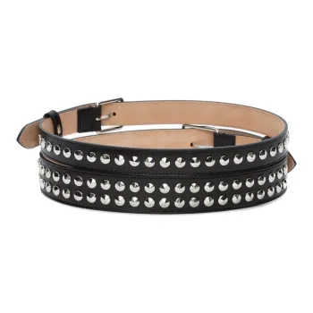 Alexander McQueen Leather Belts Women's Black