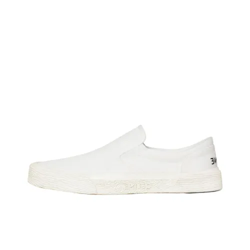 CELINE Canvas Shoes Men Low-Top White