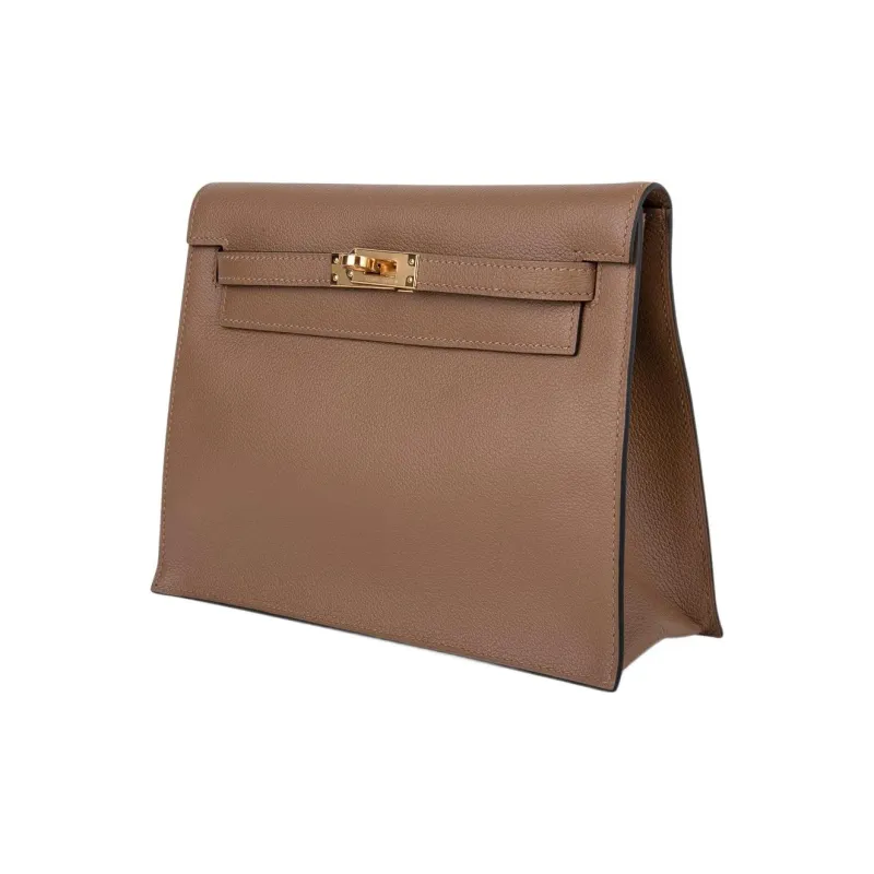 HERMES Kelly Danse Evercolor Leather Handheld Crossbody Bag, Shoulder Bag Women's-2