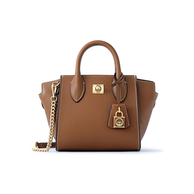 FION Cow Leather Tote Handbag, Shoulder Bag Trumpets Women's-5
