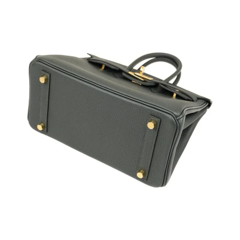 HERMES Birkin Togo Calfskin Birkin Bag Handbag Women's 67 Vert Fonce Dark Green-3