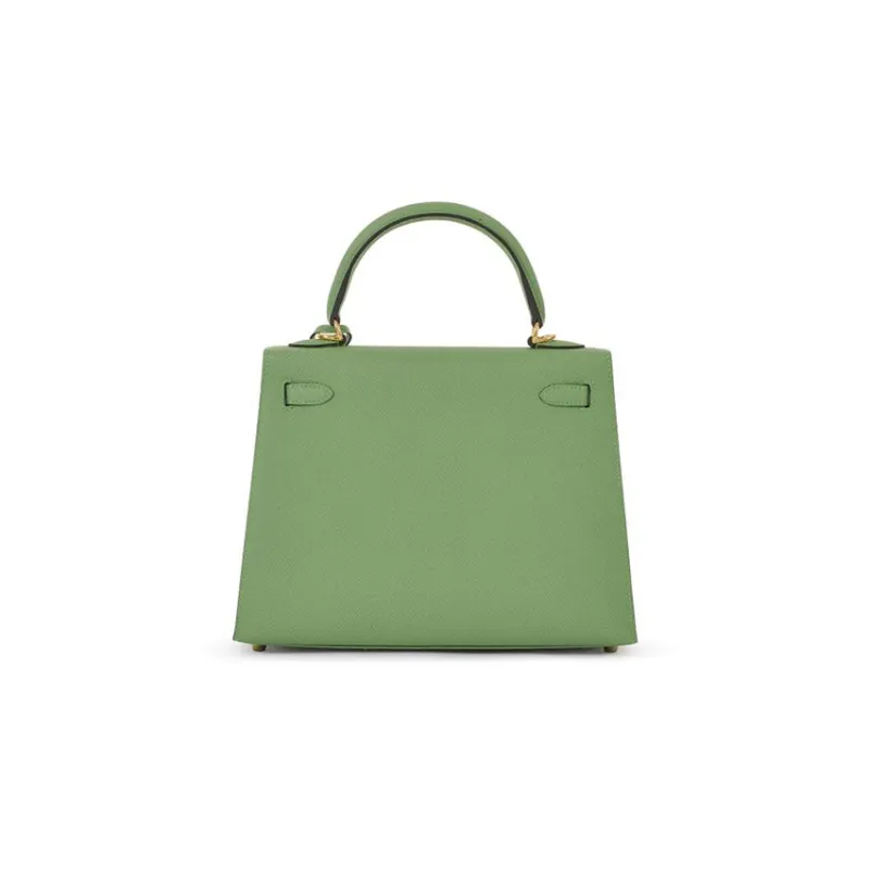 HERMES Kelly Epsom Calfskin Kelly Bag Shoulder Bag Crossbody Bag Handbag Women's 3I Vert Criquet Avocado Green-4