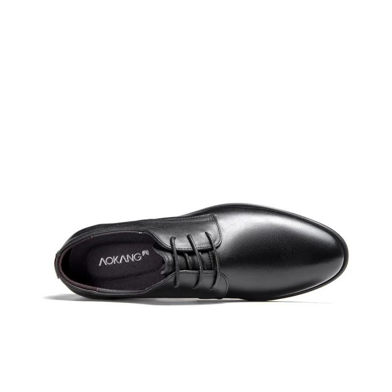 AOKANG Dress Shoes Men Low Top Black-3