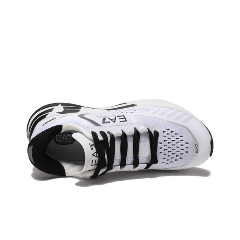 EMPORIO ARMANI EA7 Breathable Low Top Sports Casual Shoes Unisex White Black-4