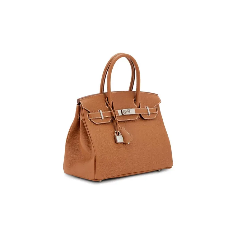 HERMES Birkin Epsom Leather Birkin Bag Handbag Regular Women's 37 Gold Brown-1