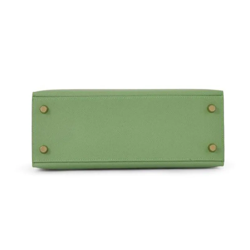 HERMES Kelly Epsom Calfskin Kelly Bag Shoulder Bag Crossbody Bag Handbag Women's 3I Vert Criquet Avocado Green-6