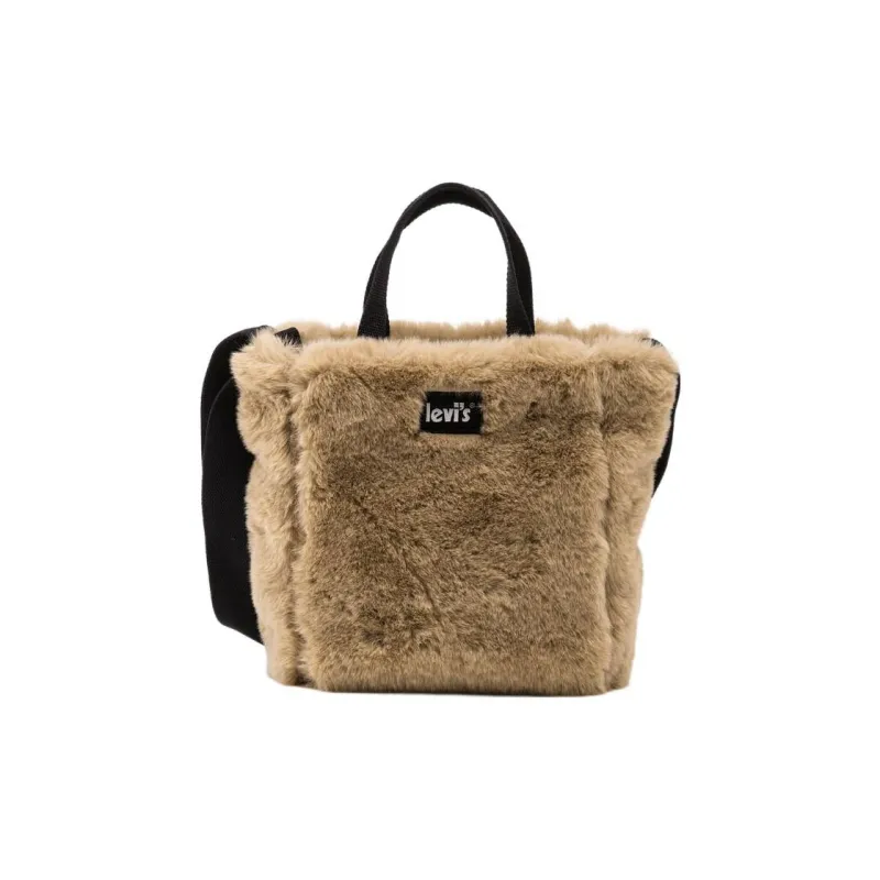 Levi’s Cotton Canvas Tote Bag Shopping Bag Shoulder Bag Crossbody Bag Handbag Mini Women's Brown-0