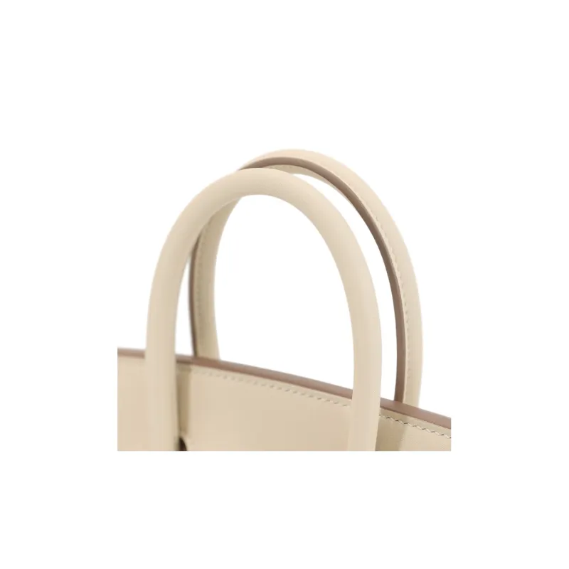 HERMES Birkin Jonathan Leather Birkin Bag Handbags Women's 10 Craie Milkshake White-6