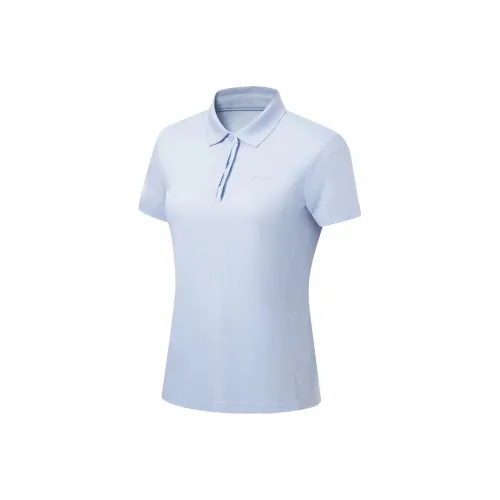 LINING Fitness Series Polo Shirts Women's Sky Feather Blue