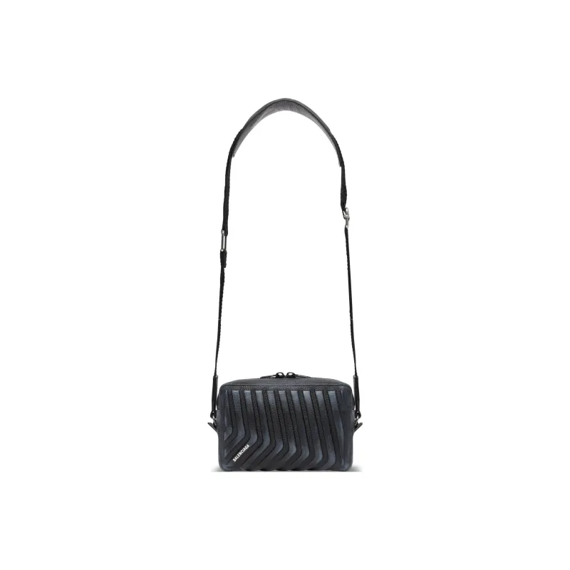 Balenciaga Car Grained Calfskin Camera Bag Shoulder Bag Crossbody Bag Regular Men's Grayish Dark-4