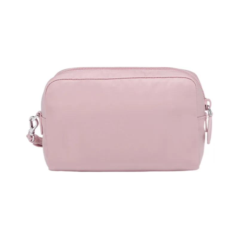PRADA Recyclable Nylon Blend Fabric Clutch Women's Snow Pink-1