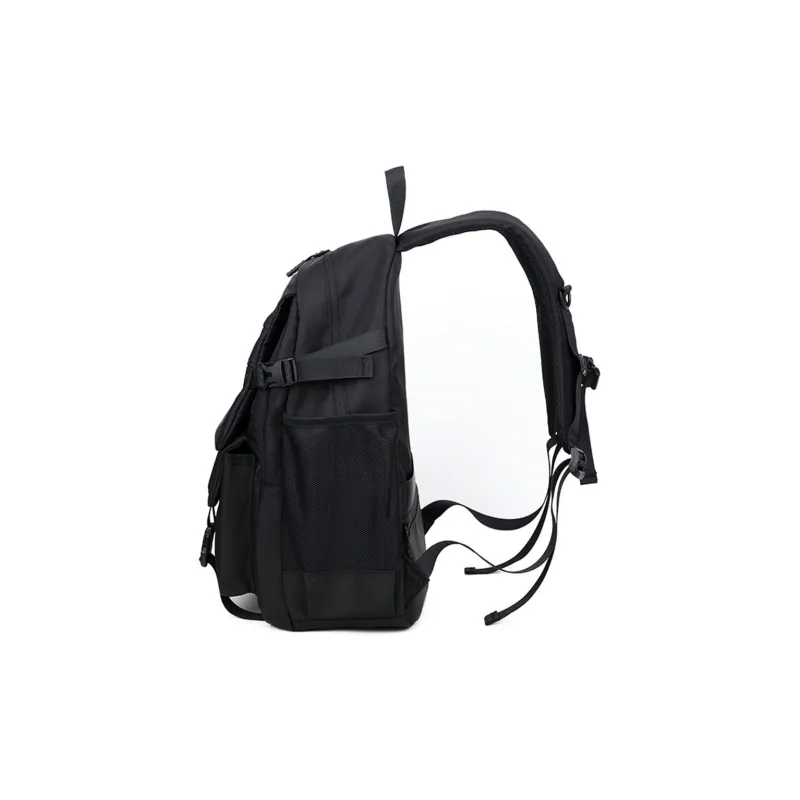 NOMK PU Leather Laptop Backpack Regular Unisex White/Black-2