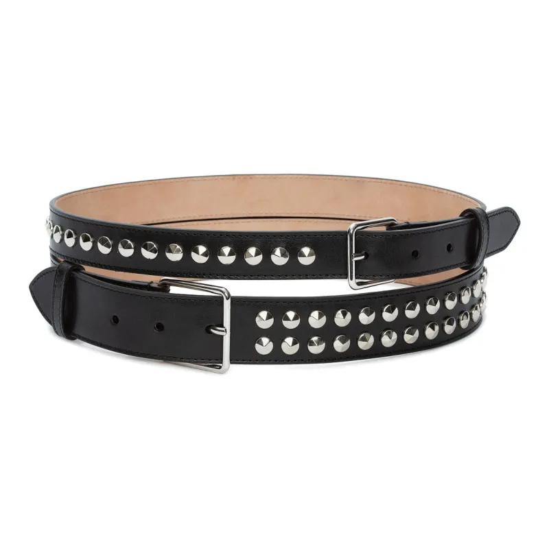 Alexander McQueen Leather Belts Women's Black-1