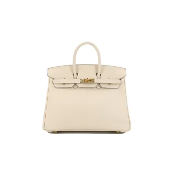 HERMES Birkin Jonathan Leather Birkin Bag Handbags Women's 10 Craie Milkshake White