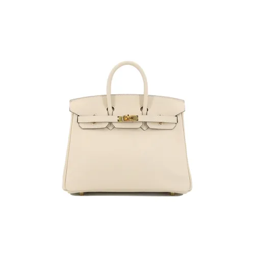 HERMES Birkin Jonathan Leather Birkin Bag Handbags Women's 10 Craie Milkshake White