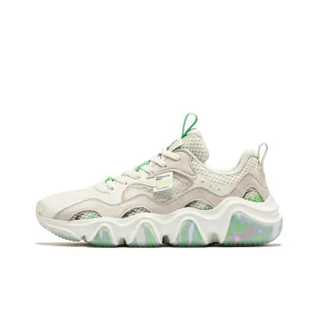 SHANXIBOWUGUAN x QIAODAN Anti Slip Wear Resistant Low Top Casual Shoes Men's White Green