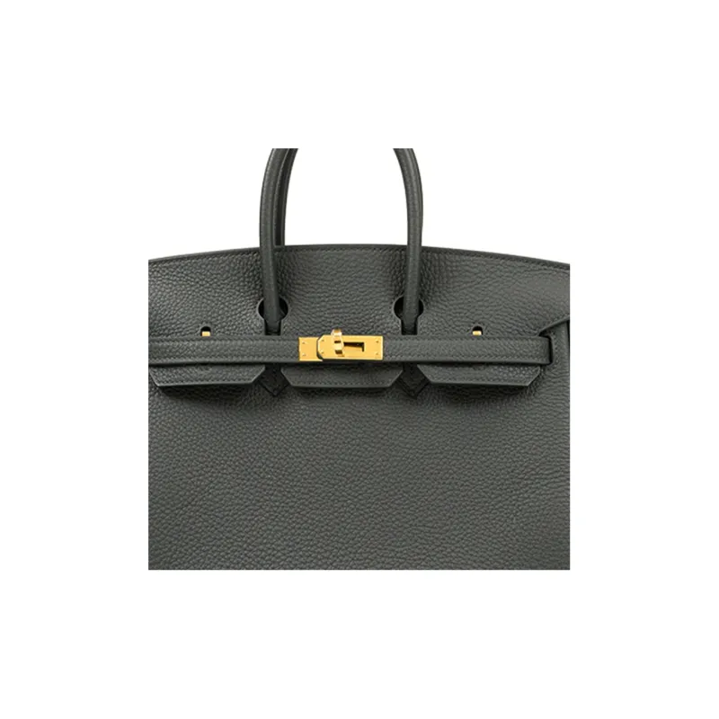 HERMES Birkin Togo Calfskin Birkin Bag Handbag Women's 67 Vert Fonce Dark Green-4