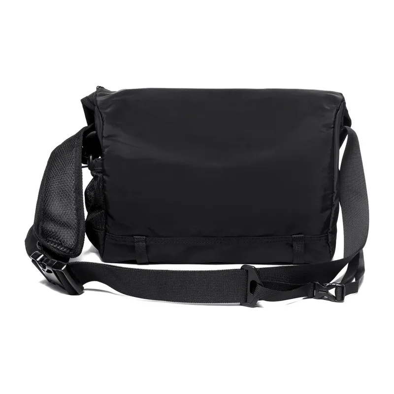 NOMK Oxford Shoulder Bag, Crossbody Bag Large Size Unisex Black-10