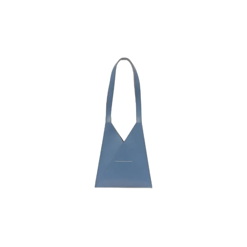 MM6 Maison Margiela Cow Leather Handbag, Shoulder Bag Women's Blue-2