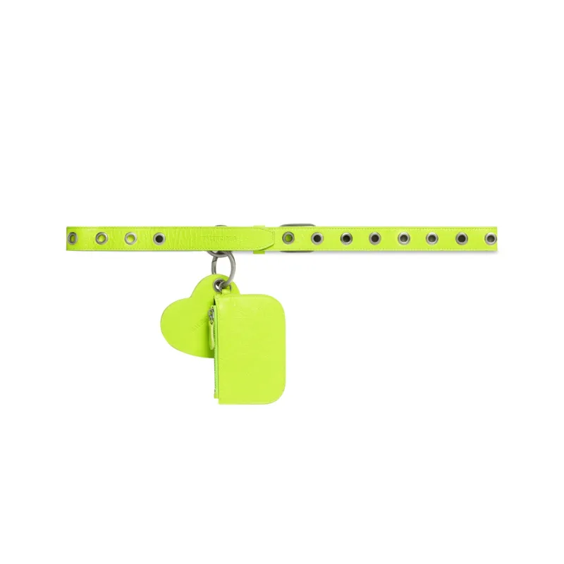 Balenciaga Leather Belts Women's Green-0