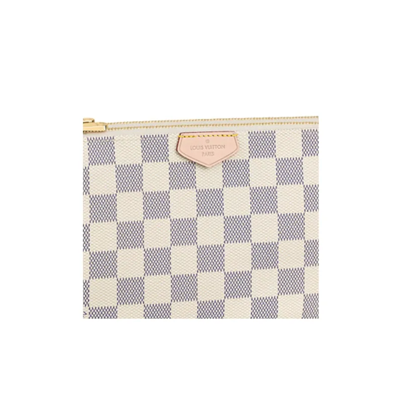 LOUIS VUITTON Cow Leather Handbag Crossbody Bag Shoulder Bag Women's Plaid-4