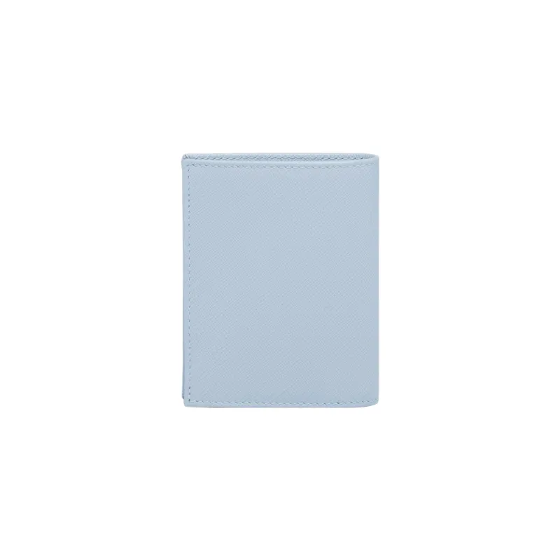 PRADA Saffiano Leather Wallet Small Size Women's Light Blue-1