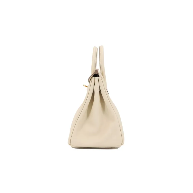 HERMES Birkin Jonathan Leather Birkin Bag Handbags Women's 10 Craie Milkshake White-3