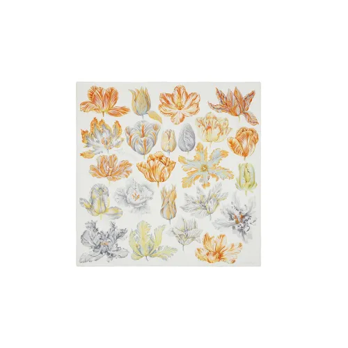 HERMES Silk Scarves Women's Gold