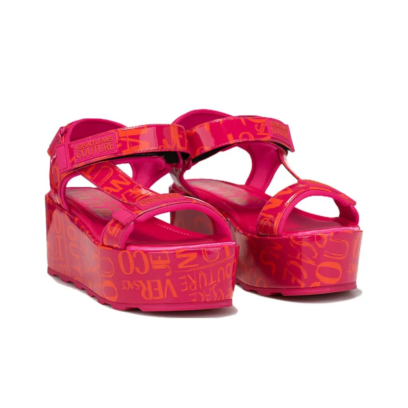 VERSACE JEANS Beach Sandals Women's Fuchsia-1