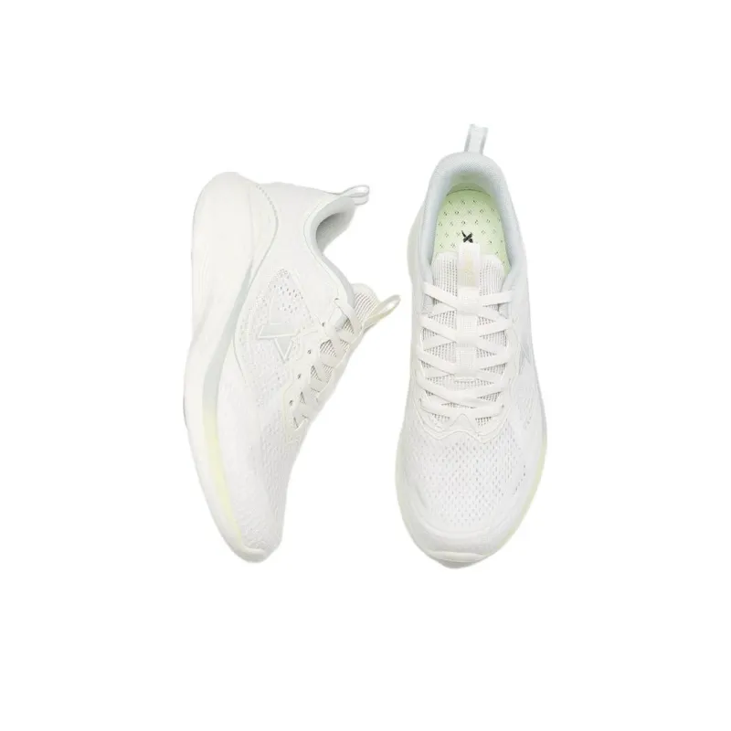 XTEP Lighten 7.0 Cushioning Anti Slip Wear Resistant Breathability Low Top Running Shoes Women's Sail White-2