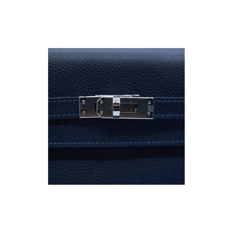 HERMES Kelly Danse Evercolor Calfskin Crossbody Bag Shoulder Bag Women's 2Z Bleu Nuit Midnight Blue-4