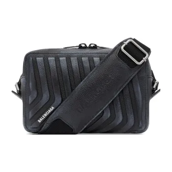 Balenciaga Car Grained Calfskin Camera Bag Shoulder Bag Crossbody Bag Regular Men's Grayish Dark