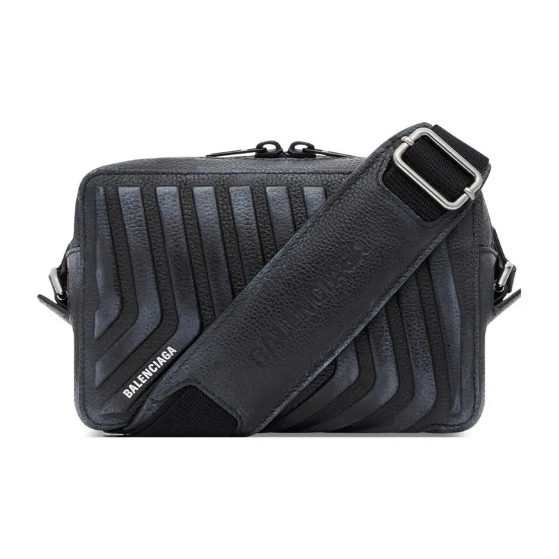 Balenciaga Car Grained Calfskin Camera Bag Shoulder Bag Crossbody Bag Regular Men's Grayish Dark-0