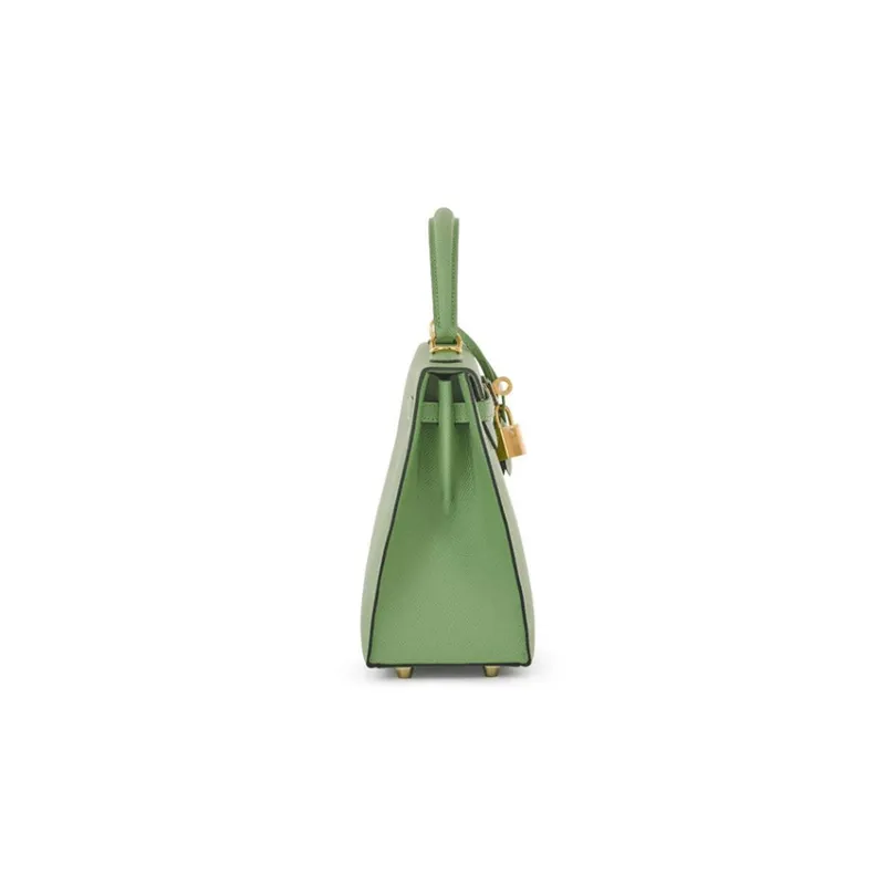 HERMES Kelly Epsom Calfskin Kelly Bag Shoulder Bag Crossbody Bag Handbag Women's 3I Vert Criquet Avocado Green-2