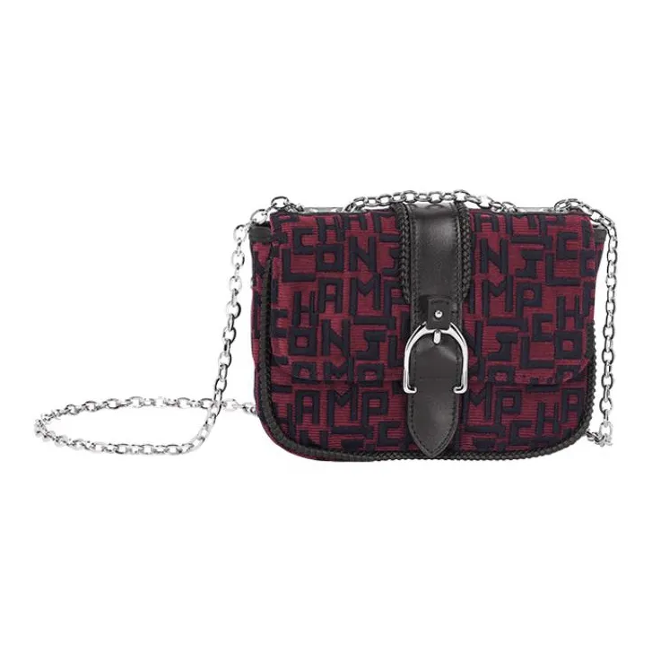 LONGCHAMP Le Pliage LGP Fabric Chain Bag Shoulder Bag Crossbody Bag Women's Fuchsia-1