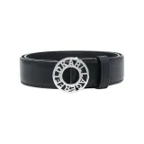 Karl Lagerfeld Disk Large Leather Belt