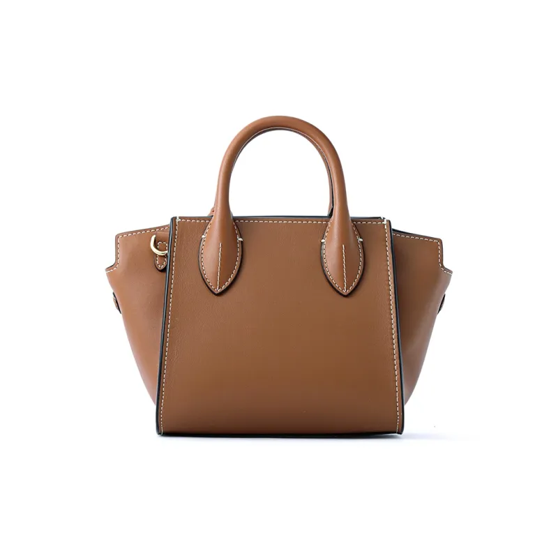 FION Cow Leather Tote Handbag, Shoulder Bag Trumpets Women's-7