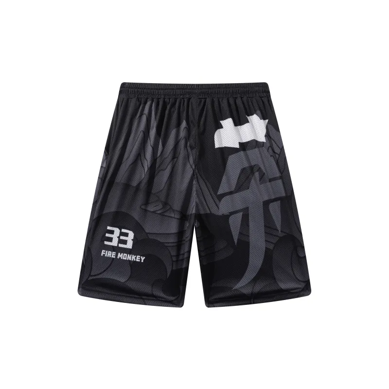FireMonkey Casual Shorts Unisex Black-1
