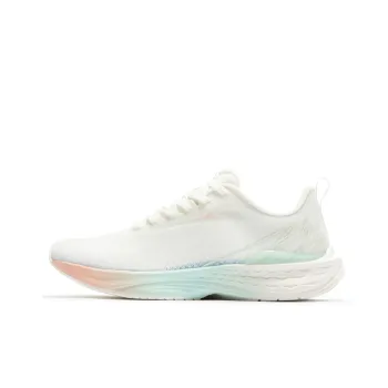 361° Flying Fish 3.0 Cushioning, Abrasion Resistant, Breathable, Lightweight Low Top Running Shoes Women's White Green
