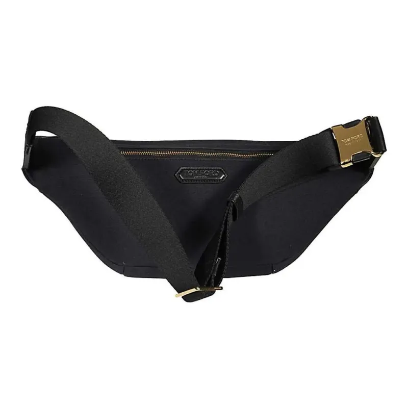 TF Buckley Calfskin Trim Sling Bag Fanny Pack Men's Black-3