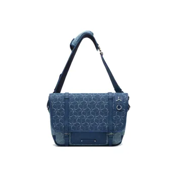 LI NING 1990 Cotton Cycling Bag Crossbody Bag Regular Unisex Denim Blue
