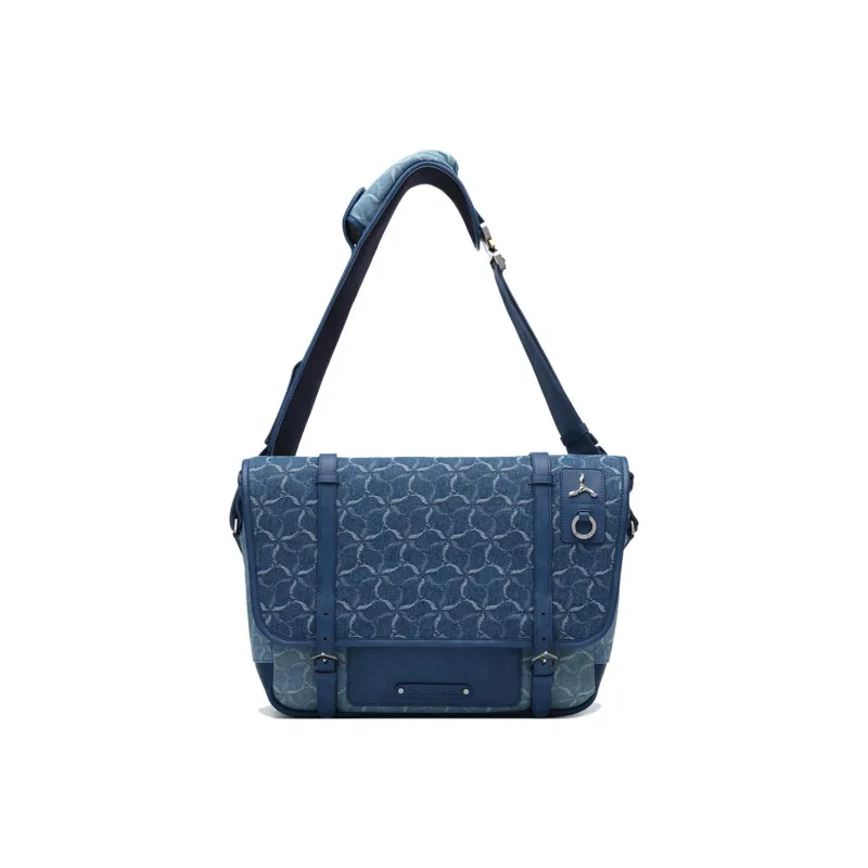LI-NING 1990 Cotton Cycling Bag Crossbody Bag Regular Unisex Denim Blue-0