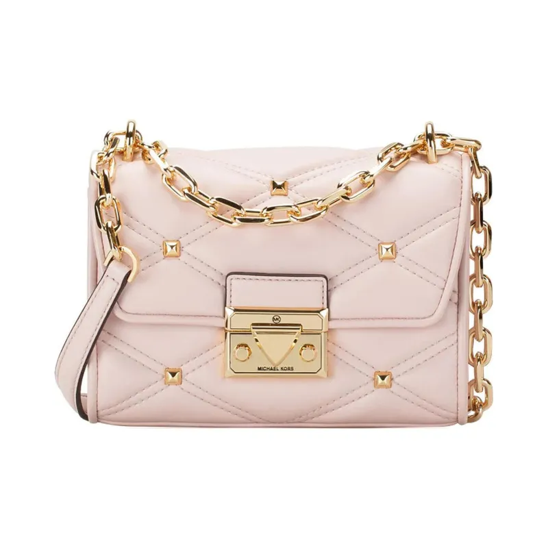 MICHAEL KORS Leather Crossbody Bag, Shoulder Bag Trumpets Women's Pink-0