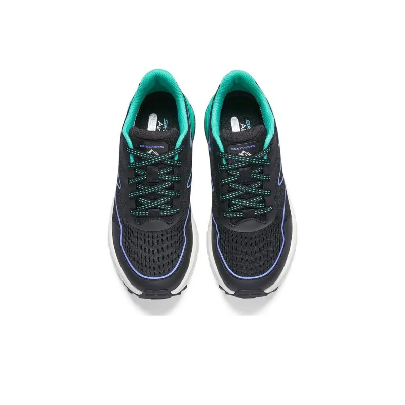 Skechers Anti Slip Wear Resistant Low Top Running Shoes Women's Black Green-2