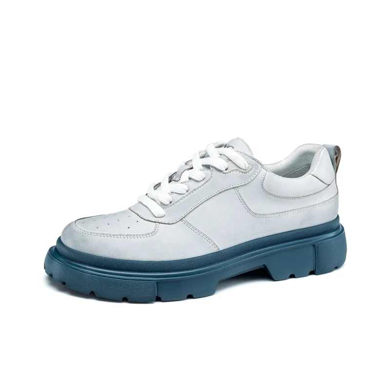 AOKANG Men's Casual Shoes Men's White/Polished Blue-1