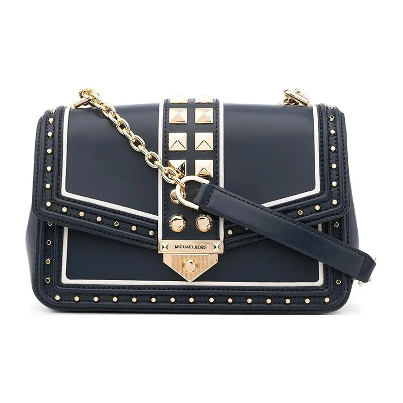 MICHAEL KORS Soho Leather Shoulder Bag, Crossbody Bag Tubas Women's Marine Blue-1