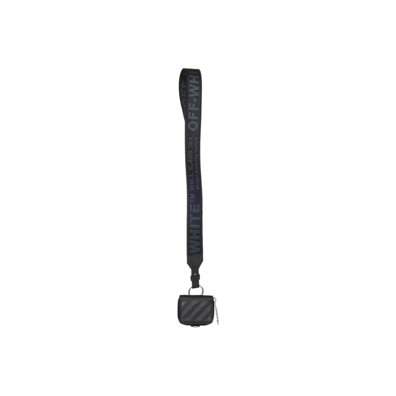 OFF-WHITE Calfskin AirPods Pro Case Shoulder Bag Unisex Black-3