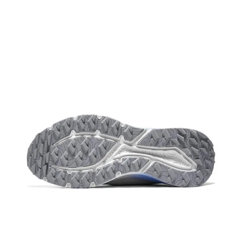 Skechers Anti Slip Wear Resistant Low Top Running Shoes Women's Gray Blue-3