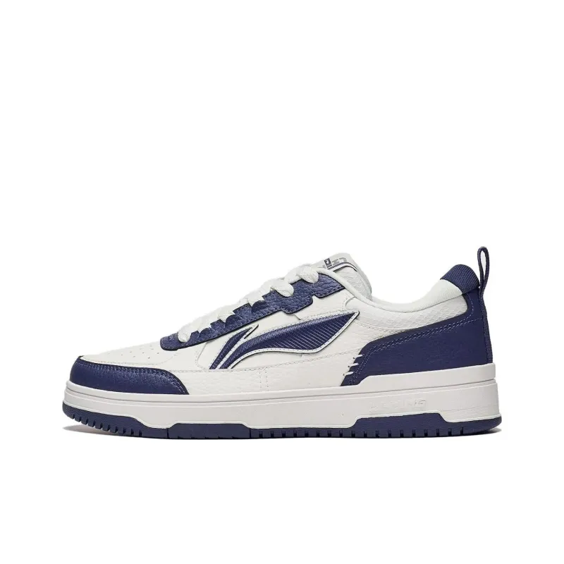 LiNing Tianji 2.0 Anti-Slip Wear-Resistant Low-Top Skateboard Shoes Men's White Blue-0